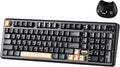 YUNZII B98 PRO QMK/VIA Wireless Mechanical Gaming Keyboard 96% Layout with Numpad and Cute Cat Knob BT/2.4G/USB-C Pre-Lubed Switch Hot Swap Gasket RGB for Win/Mac (Black Milk V2 Linear Switch)