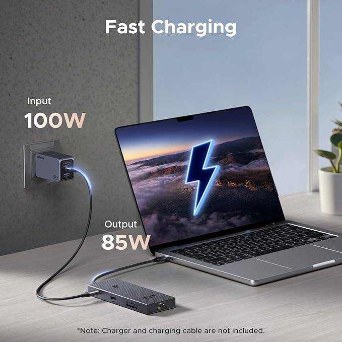 UGREEN Revodok Pro 9 in 1 USB C Hub Gigabit Ethernet Adapter 4K@60Hz HDMI 100W PD Charging USB A Data Ports SD/TF Card Reader Compatible with Mac M1 M2 M3M4 M5Steam Deck