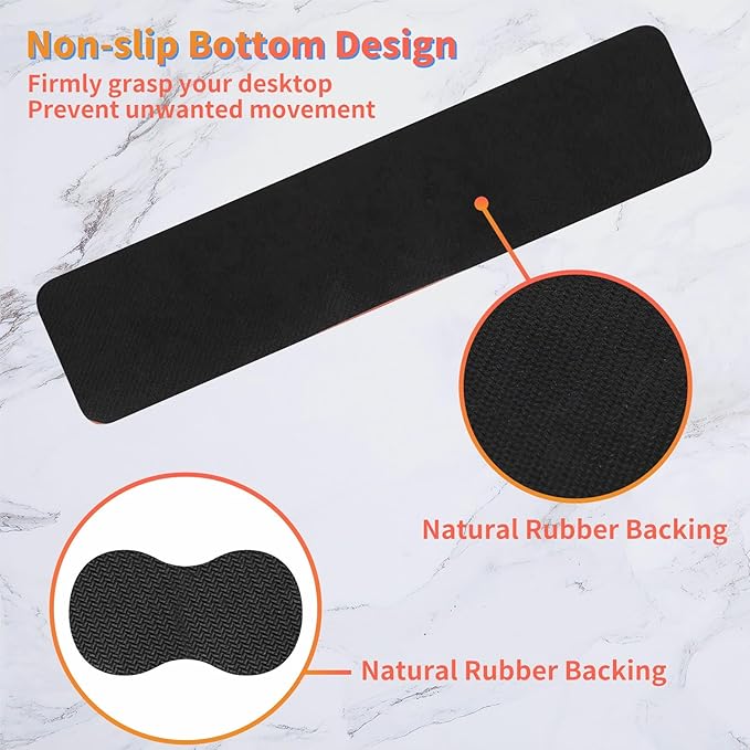 Mouse Pad with Wrist Rest + Keyboard Wrist Rest + Gaming Mouse Pad + Coasters Ergonomic Memory Foam Wrist Pad Set with Easy Typing &amp Pain Relief for Computer Laptop Office &amp HomeBlue Butterfl