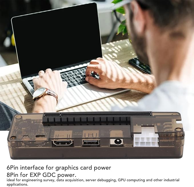 Laptop Video Card Dock for Laptop with M.2 A Key Interface GDC External Video Card Dock 6Pin Power