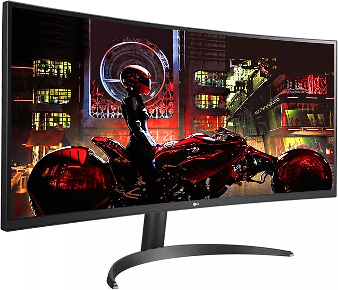 LG 34 Curved UltraWide QHD (3440x1440) IPS Monitor HDR 10 99% sRGB Dynamic Action Sync OnScreen Control Dual Controller Height tilt &amp Pivot - for Home Office Gaming and Content Creation B