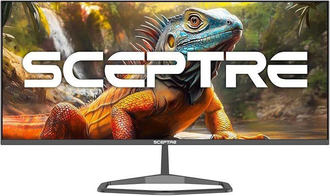 New! Sceptre 34-inch Prime Monitor 3440 x 1440 up to 115Hz 103% sRGB DisplayPort HDMI Build-in Speakers Machine Black 2026 (E345W Series)