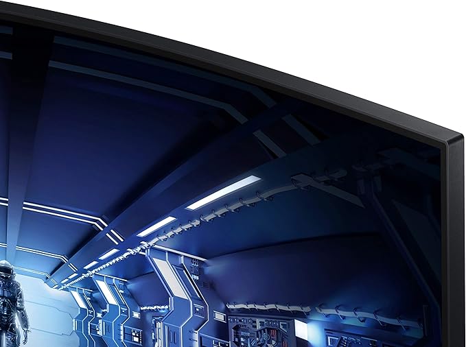 Samsung 34' Odyssey G5 Ultra-Wide Gaming Monitor with 1000R Curved Screen 165Hz 1ms FreeSync Premium Large Display Eye Comfort Multiple Ports WQHD LC34G55TWWNXZA Black