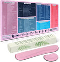 Excel Cheat Sheet Mouse Pad Set | 3-Piece XXL Ergonomic Desk Mat with Wrist Rest for Office &amp Gaming(Blush)