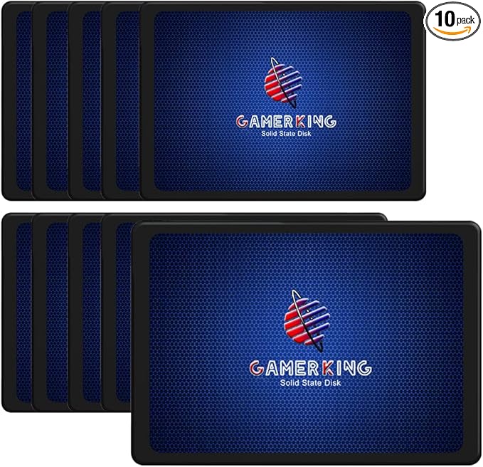 GAMERKING SSD 2.5 SATA III 64GB High Performance Internal Solid State Drive for Desktop Laptop 10 Unit Package Pack [64GB(10 Packs)2.5-SATA3]