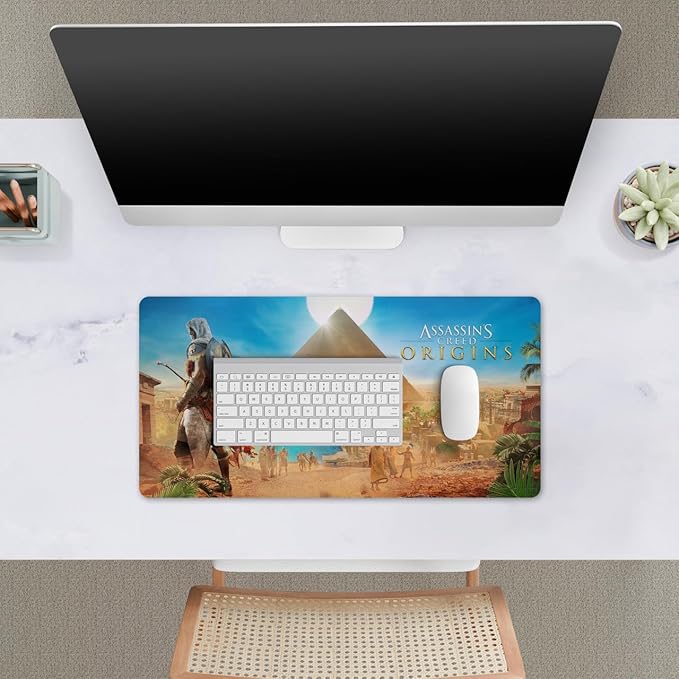 Head Case Designs Officially Licensed Assassin's Creed Key Art Origins Graphics 23.62 x 11.81 x 0.12 inches (600 x 300 mm) - L Gaming Office Desk PC Keyboard Mouse Mat Pad