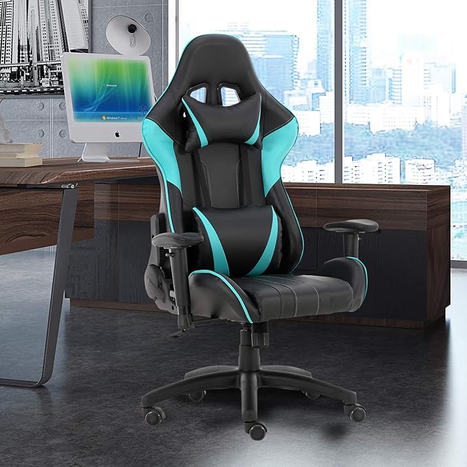 Video Gaming Chairs Most Comfortable Kids Spinning Computer Gaming Chairs Ergonomic Armchair Nice Office Chair (Black/Blue-a)