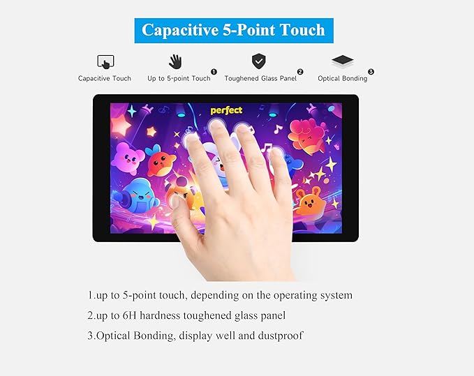 5inch Capacitive Touch Screen 720×1280 5-Point Touch IPS HDMI LCD Display Compatible with Raspberry Pi 5/4B/3B/Zero/Zero W/Zero 2W/Pico/Pico W/Pico 2/Win 11/10/8.1/8/7/Jetson Nano/Jetson Orin Nano