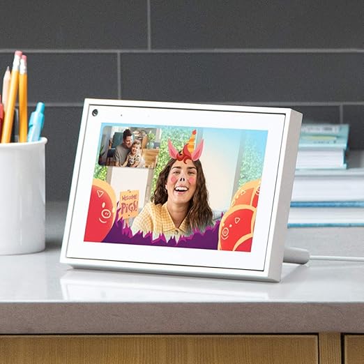 Portal Mini White 8 from Facebook. Smart Hands-Free Video Calling with Alexa Built-in