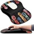 Hokafenle Ergonomic Mouse Pad Wrist Support with Massage Design Wrist Rest Pain Relief Mousepad with Memory Foam&ampNon-Slip PU Base Mouse Pads for Wireless Mouse &amp Desk (12x8 inchPaw)