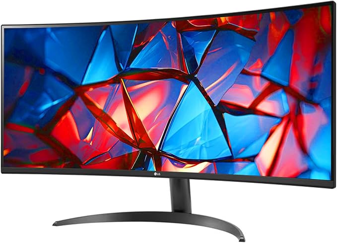 LG 34 Inch UltraWide Monitor WQHD (3440x1440) Curved Display 100Hz sRGB 99% HDR10 Dynamic Action Sync Black Stabilizer PBP Dual ControllerAuto Input Switch 1 x DisplayPort 2 x HDMI Black