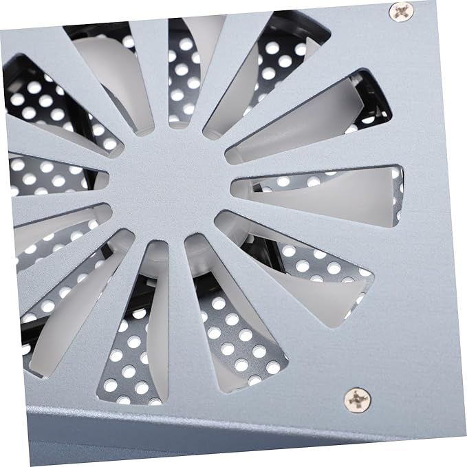 Aluminum Alloy Laptop Cooling Pad Stand with Fan USB Quiet Laptop Cooler for Notebooks to 17.3 Inch Gray Elevated Cooling Base for Computer Accessories and Gaming Use