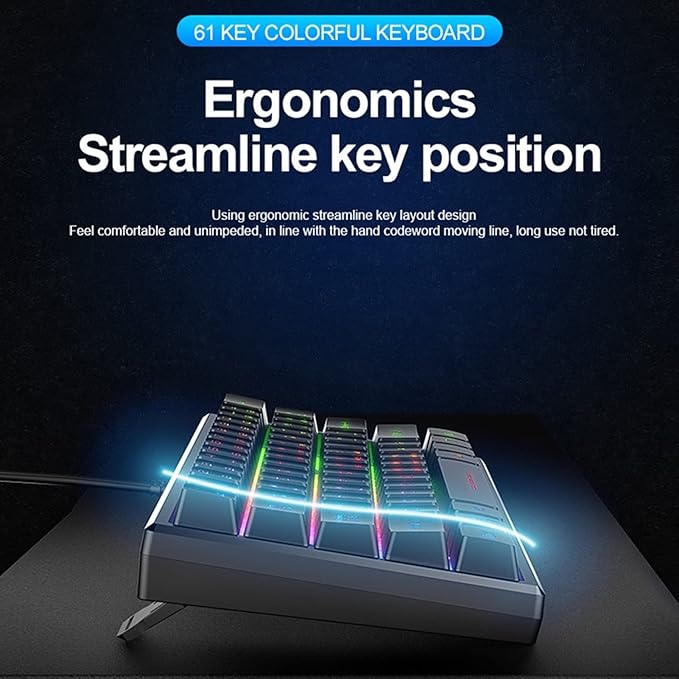 USB Gaming Keyboard Mechanical Keyboard Adjustable Angle Backlit Design for Gaming for Home Office for Work