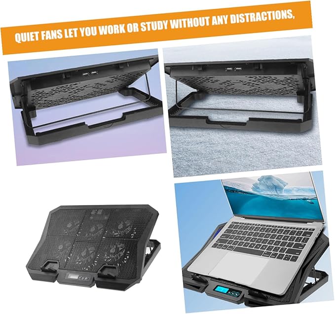 BESPORTBLE Laptop Cooling Pad with Adjustable Rotation Fan 15.6 Inch Quiet Cooling Stand for Laptops USB Powered for Gaming and Office Use