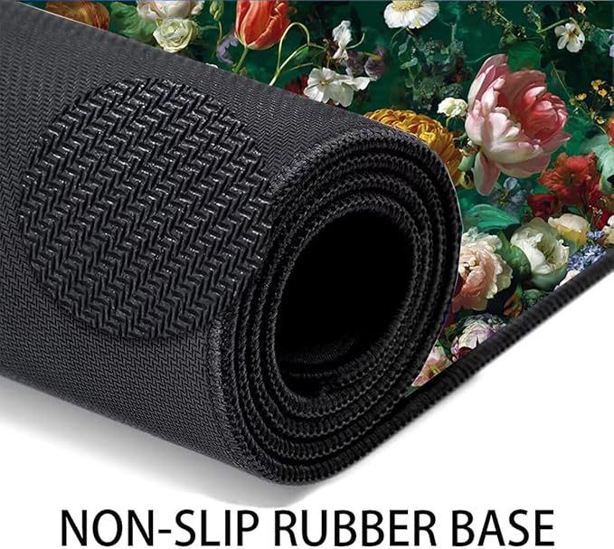 Large Mouse Pad Flower Desk Mat Color Office Gaming Mouse Pad with Stitched Edges 36x16in Extended Mousepad with Non-Slip Waterproof Rubber Base for PC Laptop Desk Home Office Accessories a-6745