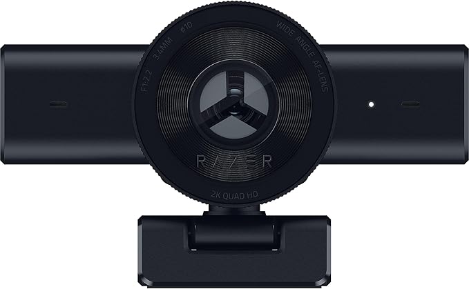 Razer Kiyo V2 X Streaming Webcam: 1440p 60 FPS - Auto Focus - Built-in Microphone - Wide Angle Lense - Integrated Privacy Shutter - Works with OBS Xsplit Streamlabs Discord Zoom Teams - Black