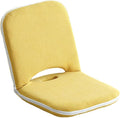 ELEFOCUS Floor Chair with Back Support Folding Chair with 6 Adjustable Position Padded Sleeper Bed Floor Gaming Chair(YellowSmall)