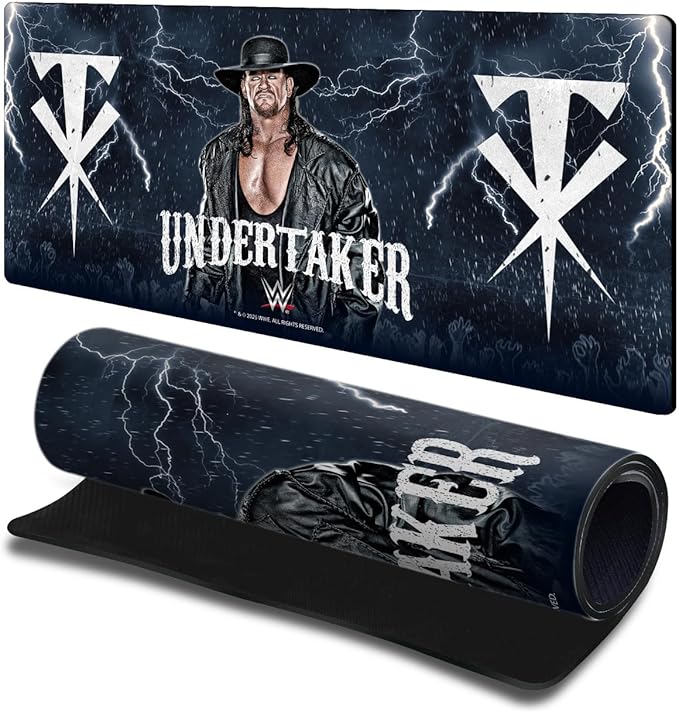 Head Case Designs Officially Licensed WWE Portrait The Undertaker 23.62 x 11.81 x 0.12 inches (600 x 300 mm) - L Gaming Office Desk PC Keyboard Mouse Mat Pad