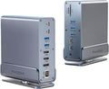 【15-in-1 USB C Hub &amp Vertical Docking Station 3 Monitors】 Dual Monitor 2 HDMI and Triple Monitor Includes DP10Gbps USB 3.2 SD/TF Gigabit Ethernet -for Dell/HP/Lenovo MacBook/SurfacePhone ect.