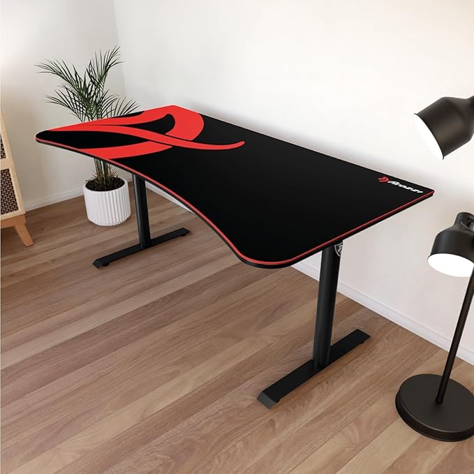 Arozzi Arena Gaming Desk Mat Full Surface Custom DeskPad Interchangeable Water Resistant &amp Washable Computer Desk Mouse Pad with Stitched Edges (Black)