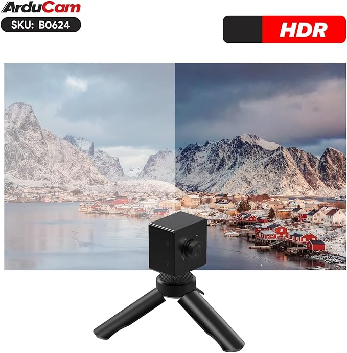 Arducam USB 3.0 Camera 3MP ISX031 120 dB HDR USB Camera Module 127°(D) Wide Angle UVC Webcam Built-in ISP LED Flicker Mitigation