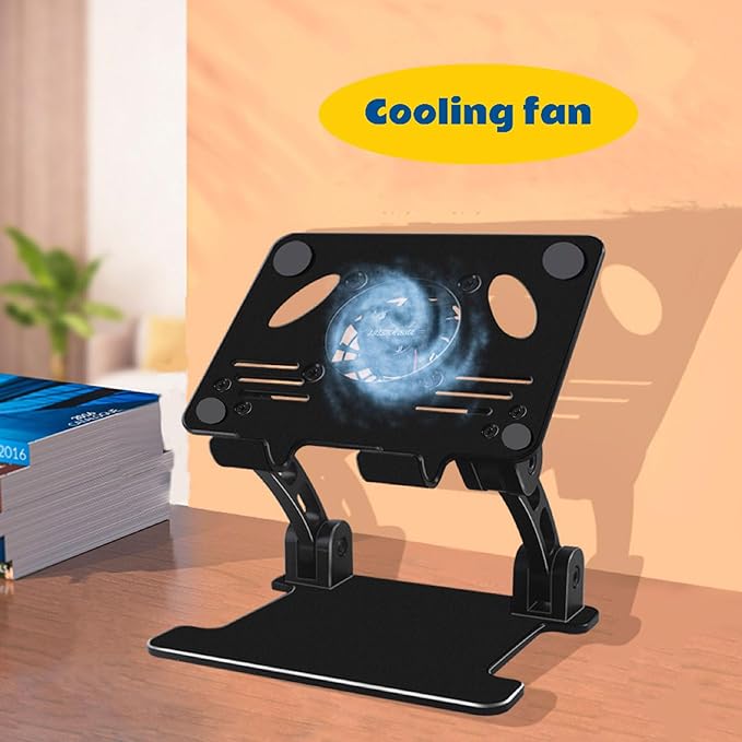 Laptop Stand Aluminum Alloy for W USB &amp Cooling Fan Radiator for Pad Tablet Bracket Notebook Holder Pad Cooler Aluminum Portable Cooling Fan Lift Radiator for Tablet Bracket Holder Accessories