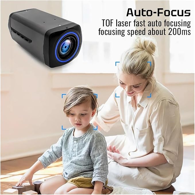 4K 36X Zoom Camera Auto Focus H.265 Webcam Remote Control Motorized 5MP High Speed 30FPS Network Camera for Live Streaming(5MP DC12V)