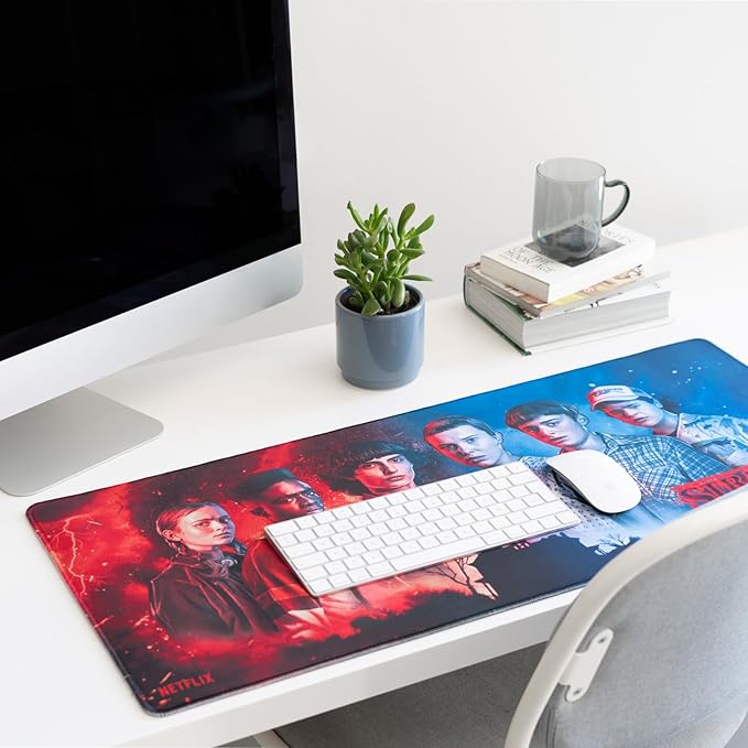 Stranger Things Gaming Mouse Pad Official - 31.5 x 13.78 Non-Slip Rubber Base Gaming Mouse Pad - Stranger Things Gifts - Stranger Things Merchandise