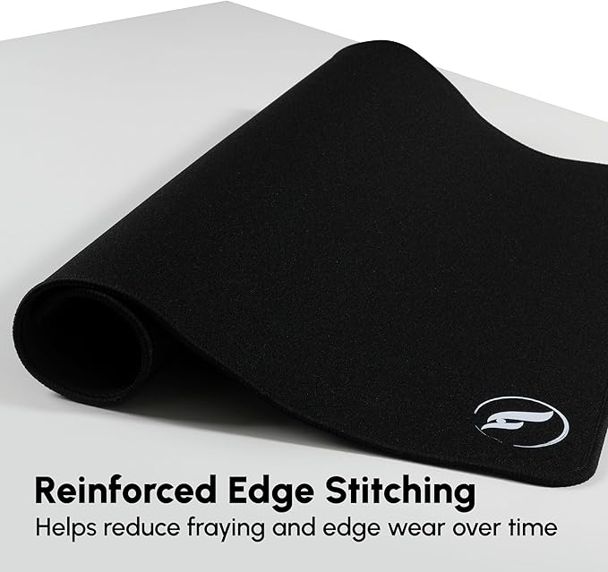 Odin Infinity V2 XL Gaming Mouse Pad - Hybrid Textured Cloth Stitched Edges Non-Slip Base 19 x 16.5 inches Black