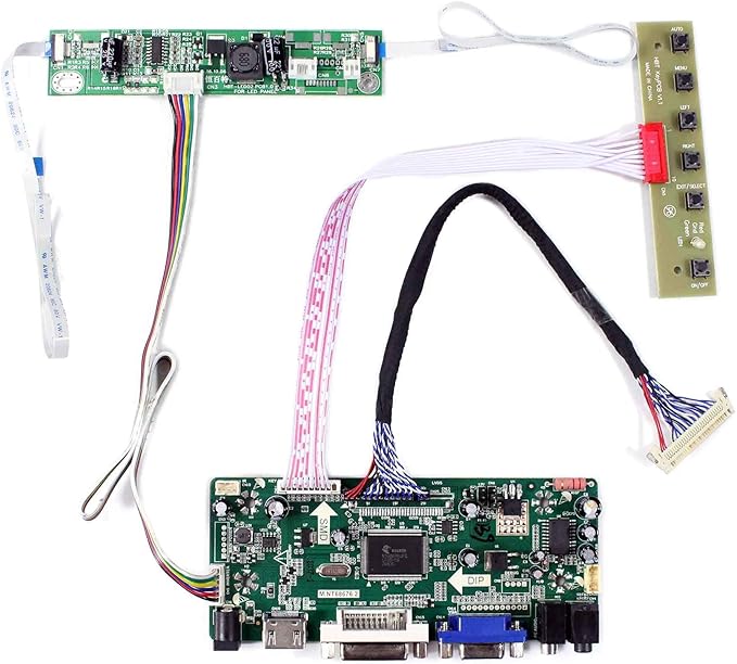 VSDISPLAY VGA DVI LCD Controller Board Fit for 21.5 inch 1920x1080 MT215DW01 V1 MT215DW01 V323 inch 1920x1080MT230DW01 V1