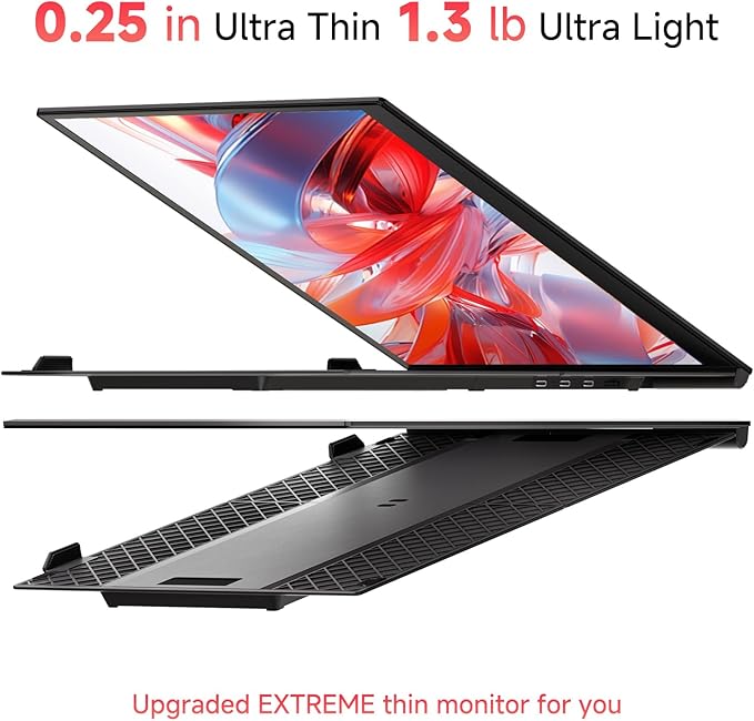 Laptop Screen Extender 14 Lightweight &amp Ultra-Thin 1080P IPS Portable Monitor for Laptop Dual Screen Extender for Remote Work/Business Travel/Home Office Compatible with Windows/Mac/Chrome