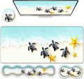 Ergonomic Keyboard Wrist Rest &amp Mouse Pad Wrist Rest SetXL Gaming Desk Mat 31.5x 11.8Non-Slip BaseMemory FoamEasy Typing Pain Relief for Office &amp HomeBaby Sea Turtles and Starfish