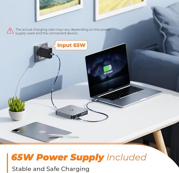 USB C Docking Station 3 Monitors Driver-Based 13-in-1 Dual 4K Laptop Dock with 2 HDMI VGA 4 USB 3.0 65W Power Adapter Ethernet for M5/M4/M3/M2/M1 MacBook Pro/Air Mac mini Dell Lenovo HP