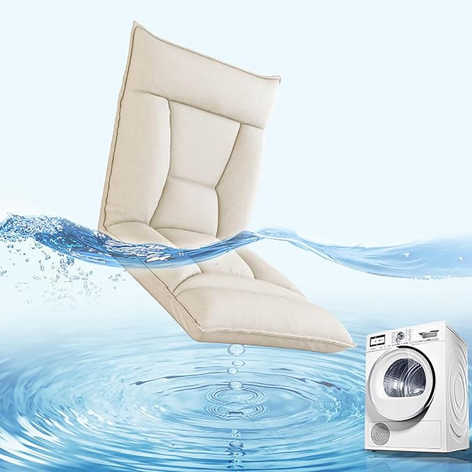 NaKeah Floor Chair 5-Position Adjustable Padded Lazy Recliner with Comfortable Back Support and Skin-Friendly Cover Great for Reading Playing Game MeditatingC