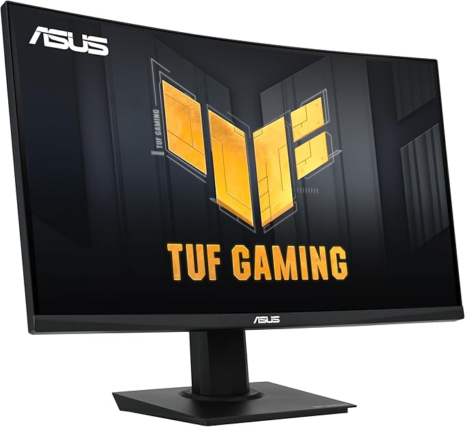 ASUS TUF Gaming 24” (23.6 inch viewable) Curved Monitor (VG24VQER) – FHD 180Hz 1ms DCI-P3 90% Extreme Low Motion Blur Sync FreeSync Shadow Boost Eye Care DisplayWidget Center 3yr Warranty