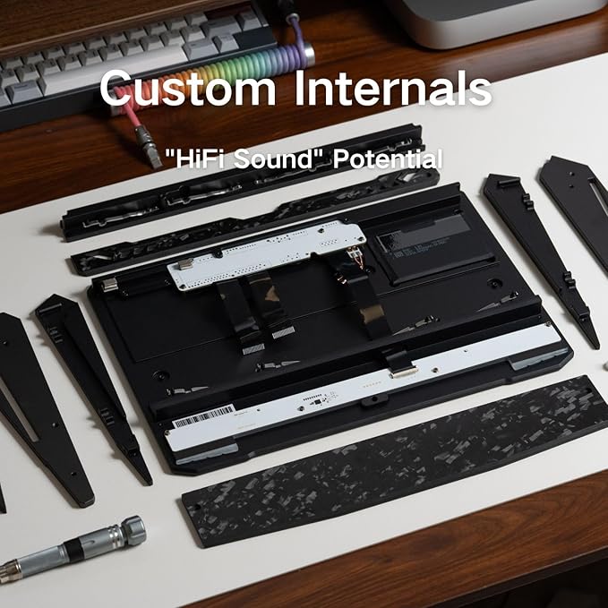 Black Diamond 75 v2 RGB Wireless Mechanical Gaming Keyboard 2.4G 2ms Latency Tri-Mode Connection Leaf Spring Mount Custom Internals Hotswapable Switch