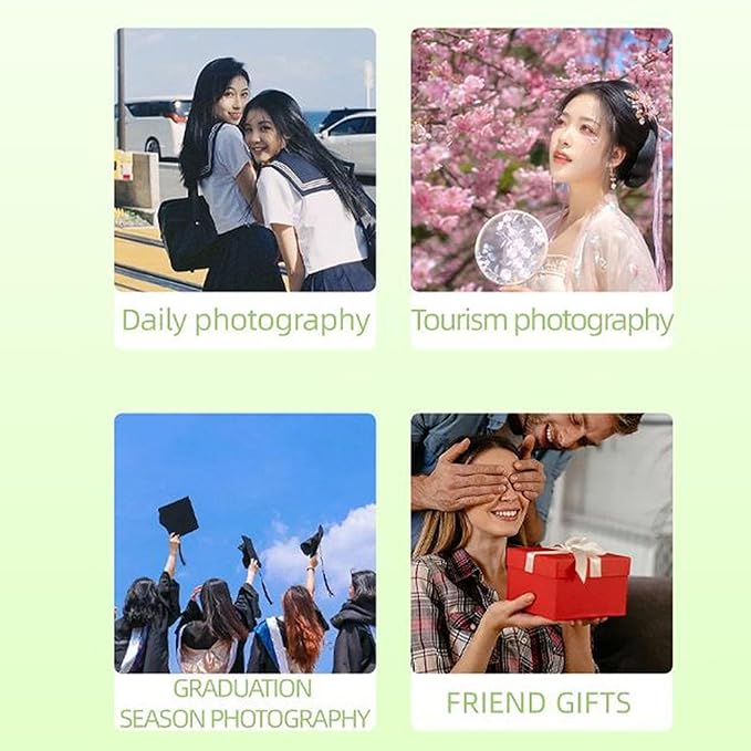 4K HD Digital Camera 48MP Autofocus Webcam Vlogging Camera with 16X Zoom Fill Light 1500mAh Battery Timer Portable Video Camera for Photography Live Streaming