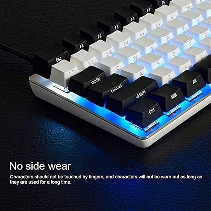 KeyboardComputer Gaming Mechanical Keyboard 82 Keys Floating Keycaps with Luminous Blue Axis for Laptop PCComputer PC