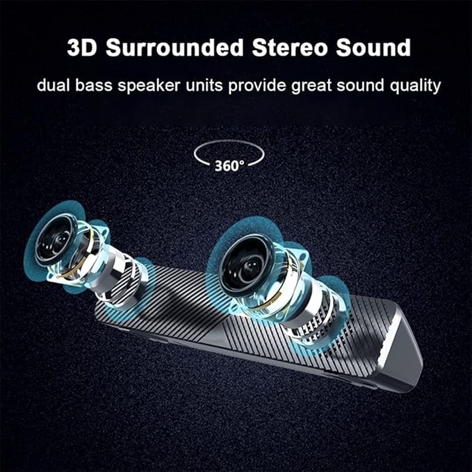 Computer SpeakersDynamic Computer Sound BarWired USB-Powered PC SpeakersSound-bar Speakers for PC Desktop Computer Laptop Monitor
