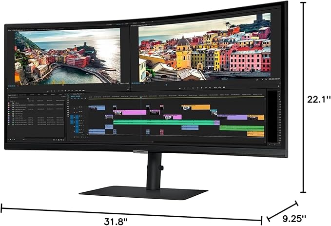 Samsung 34” ViewFinity S65UC Ultra-WQHD 100Hz AMD FreeSync™ HDR10 KVM Switch Built in Speakers with USB-C Curved Monitor LS34C654UANXGO 2025