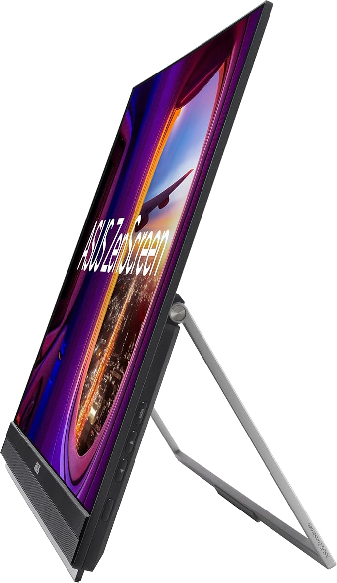 ASUS ZenScreen 27” 1440P Transportable Monitor (MB27ACF) - QHD (2560 x 1440) IPS 100Hz USB-C PD 70W Speakers Carrying Handle Kickstand C-clamp Sub-woofer 2.1 Channel Audio 3 yr Warranty