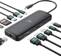 Laptop Docking Station Dual Monitor 2 HDMI 11-in-1 USB C 4K/60Hz Dual Display Dock1Gbps Ethernet 100W USB C PD Port 5 USB A/C Ports SD/TF Card Slot for Dell HP Lenovo Surface(Black)