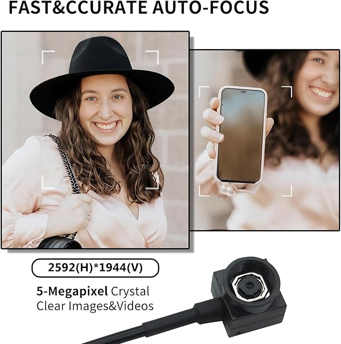 1080P OTG External Camera mini camera for android Portable Mini Cam external camera for android for Phones with PVC Material UVC Protocol System Compatible Webcams