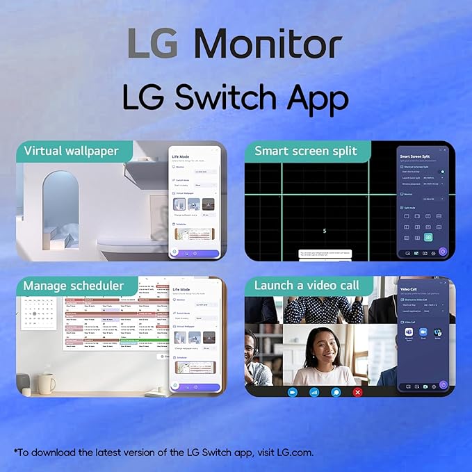 LG 32 QHD (2560 x 1440) IPS Computer Monitor 100Hz 5ms HDR10 99% sRGB Dynamic Action Sync Contrast Ratio 1000:1 Reader Mode Flicker Safe HDMI USB Type-C Tilt Adjustment Black