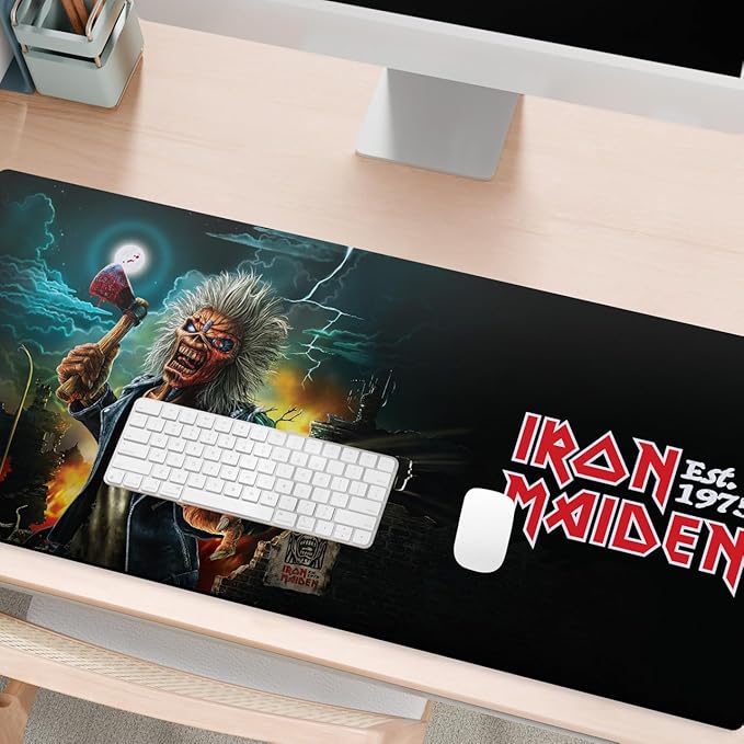 Head Case Designs Officially Licensed Iron Maiden Axe Eddie Art Graphic Art 37.4 x 15.75 x 0.16 inches (900 x 400 mm) - XL Gaming Office Desk PC Keyboard Mouse Mat Pad