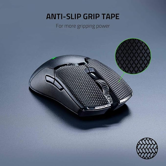 Razer Mouse Grip Tape for Razer Viper + Viper Ultimate (Non-Slip Self-Adhesive Pre-Cut)