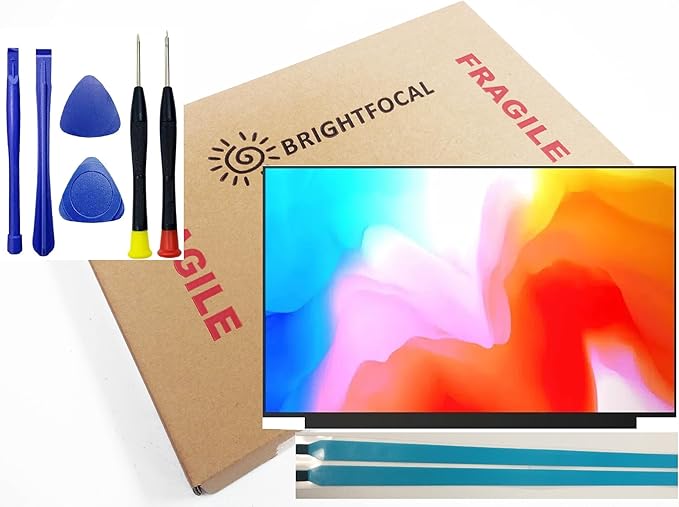 BRIGHTFOCAL New Screen Replacement for MSI GS65 Stealth Thin 051 144Hz 15.6 FHD Full-HD IPS Slim Matte 1080p high End LCD Screen Display with Tape and Tool