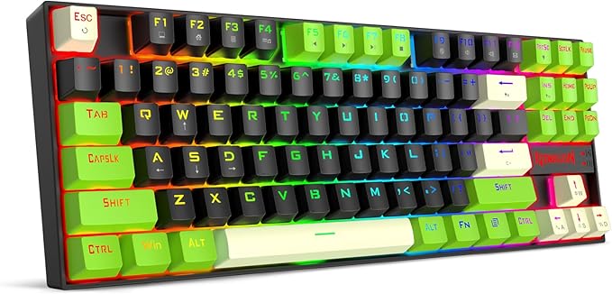 Redragon K552BGC-M TKL 80% Gaming Keyboard Magnetic Linear Switches 8000Hz Polling Rate 14 RGB Backlight Modes Hot-Swappable Keys Compact Wired Mechanical Keyboard for PC Gamers