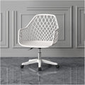 Adjustable Office Computer Chair with Armrest Backrest Office Chairs Armchair Computer Chair Office Furniture Lift Swivel Gamer Chair(White)