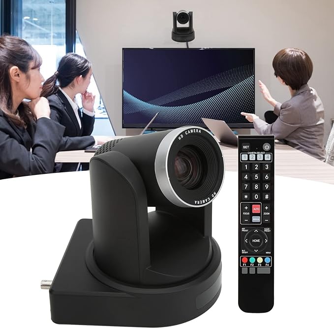 20X Optical Zoom 4K Camera60FPS PTZ Camera 1080P 60FPS Video Camerafor Live Broadcasting Online Teachingfor Conference Churches Events(Black)